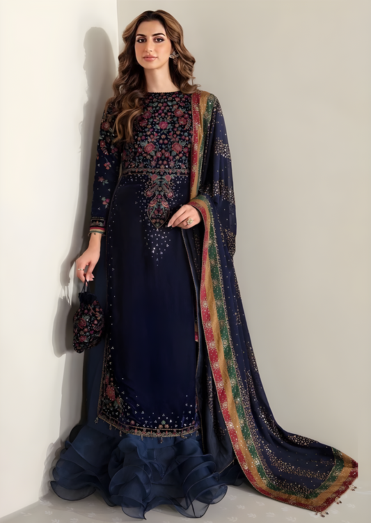 JAZMINE EMBROIDERED VELVET FORMALS - 3 PC UNSTITCHED