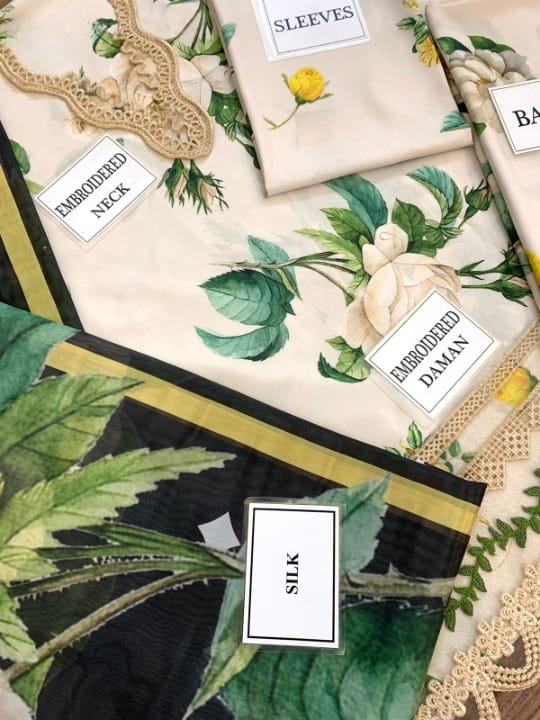 BAROQUE LUXURY EMBROIDERED SWISS LAWN - 3 PC UNSTITCHED