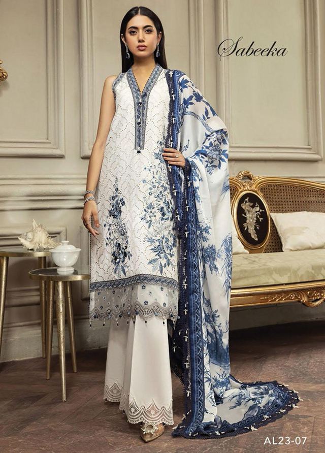 ANAYA LUXURY CHIKANKARI EMBROIDERED LAWN - 3 PC UNSTITCHED