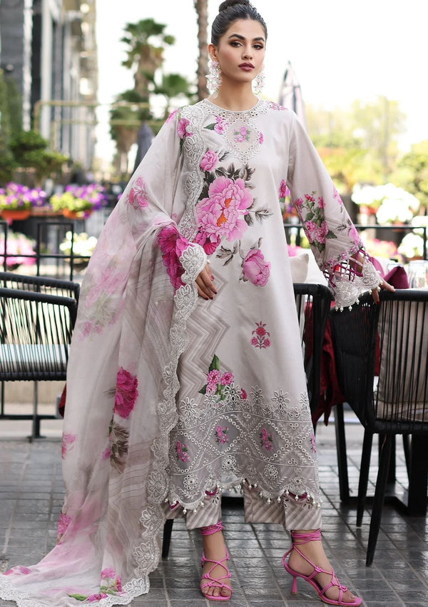 ASIFA NABEEL LUXURY DIGITAL PRINTED EMBROIDERED SILK - 3 PC UNSTITCHED