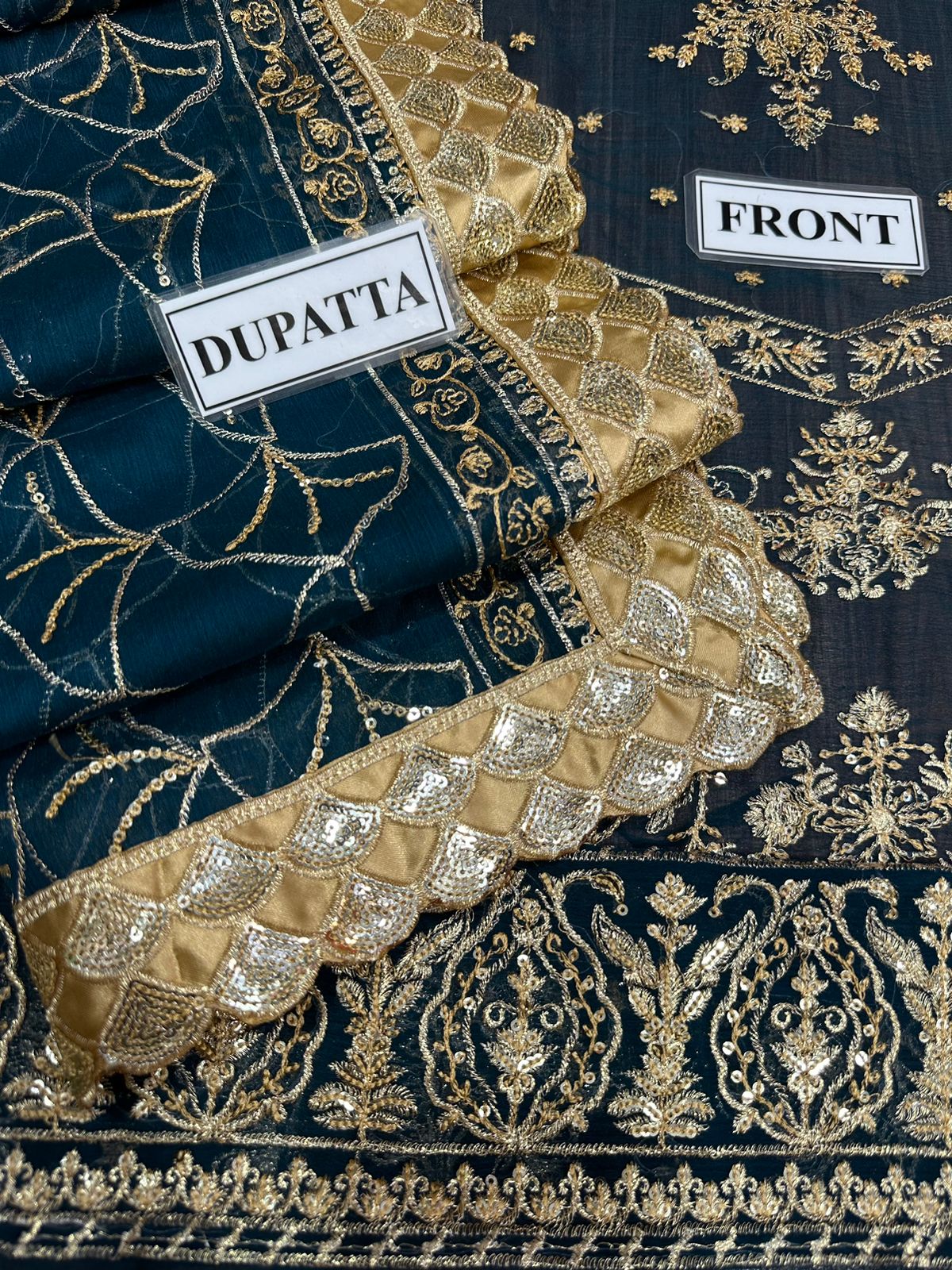 ASIM JOFA LUXURY WEDDING EMBROIDERED CHIFFON - 3 PC UNSTITCHED