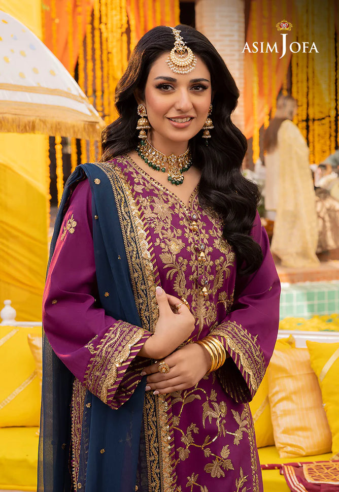 ASIM JOFA LUXURY EMBROIDERED CHIFFON - 3 PC UNSTITCHED
