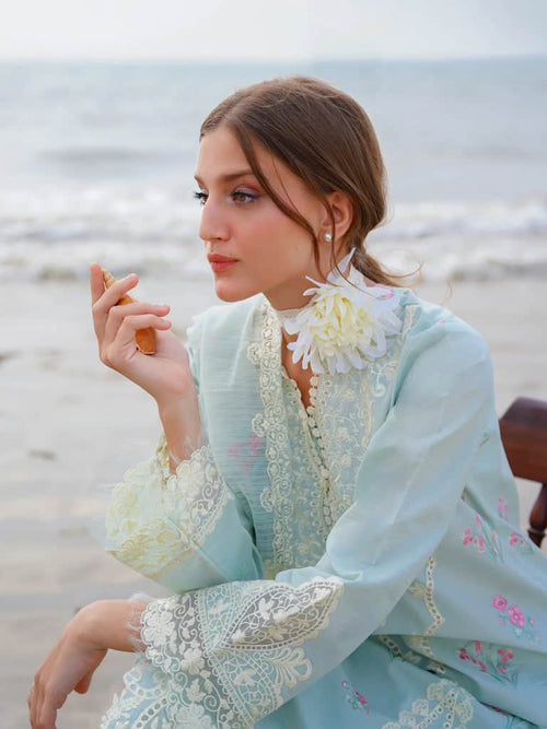 AABAYAAN LUXURY CHIKANKARI EMBROIDERED LAWN - 3 PC UNSTITCHED