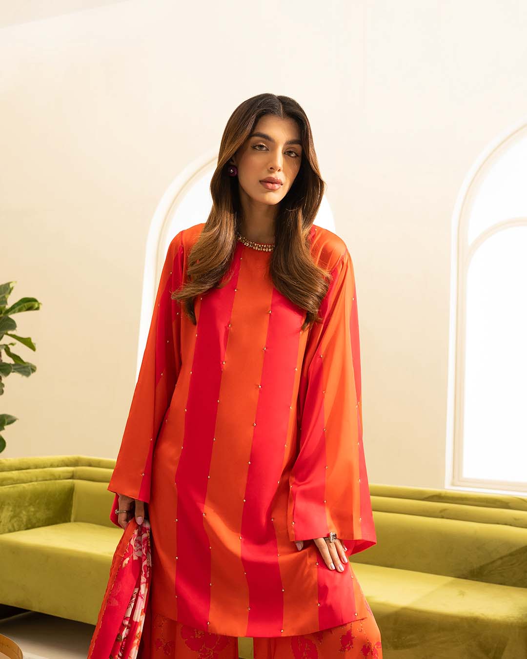 LULUSAR SILK EMBROIDERED DIGITAL PRINTED - 3 PC UNSTITCHED