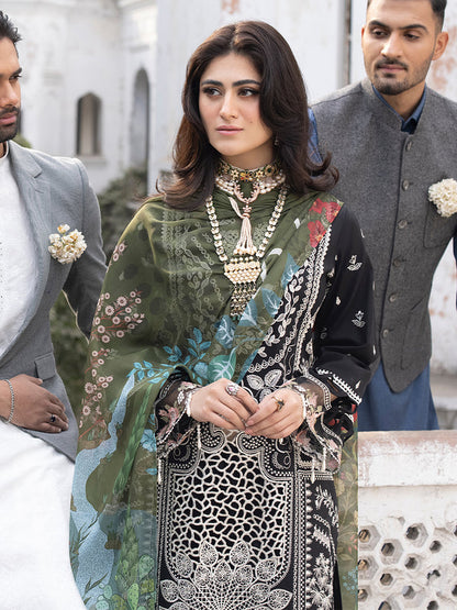 MAHNUR MAHRUKH LUXURY EMBROIDERED LAWN - 3 PC UNSTITCHED