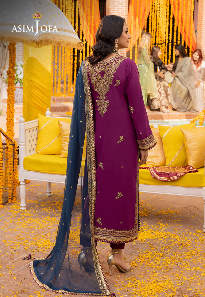 ASIM JOFA LUXURY EMBROIDERED CHIFFON - 3 PC UNSTITCHED