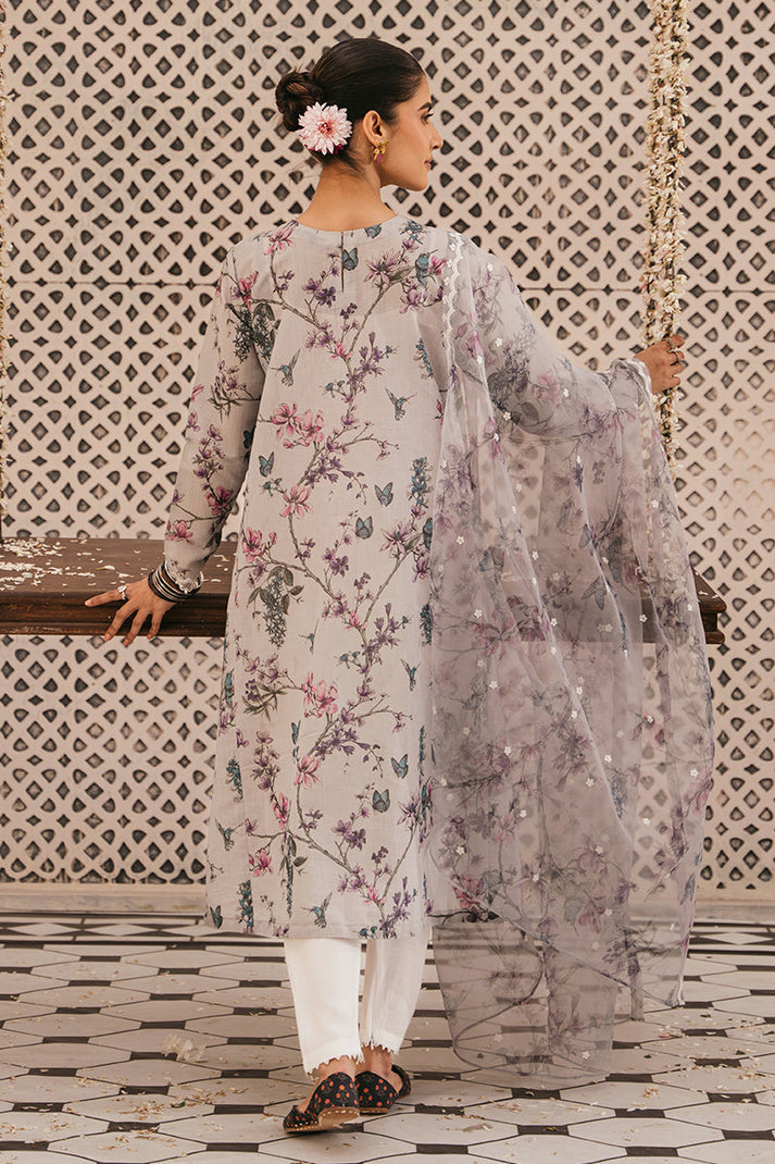 CROSS STITCH LUXURY PRINTED EMBROIDERED LAWN - 3 PC UNSTITCHED