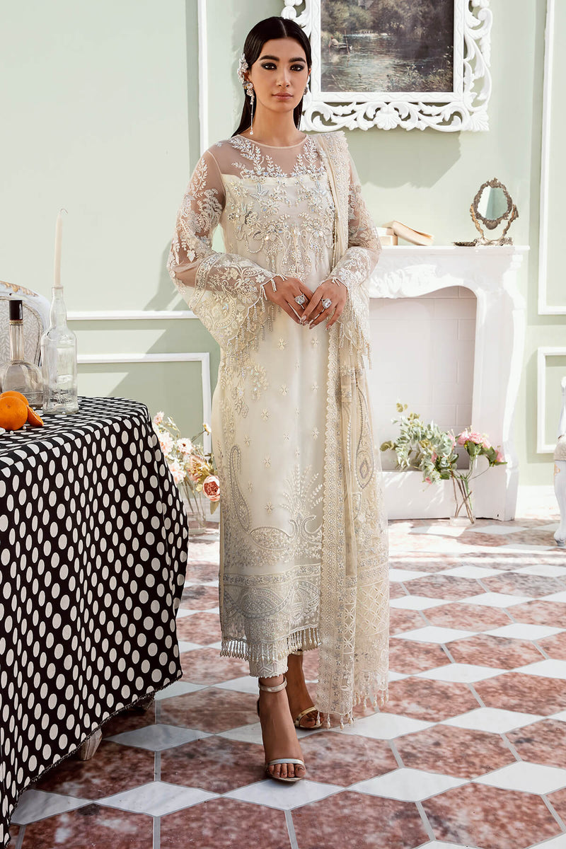 IMROZIA LUXURY WEDDING EMBROIDERED SEMI PURE CHIFFON - 3 PC UNSTITCHED
