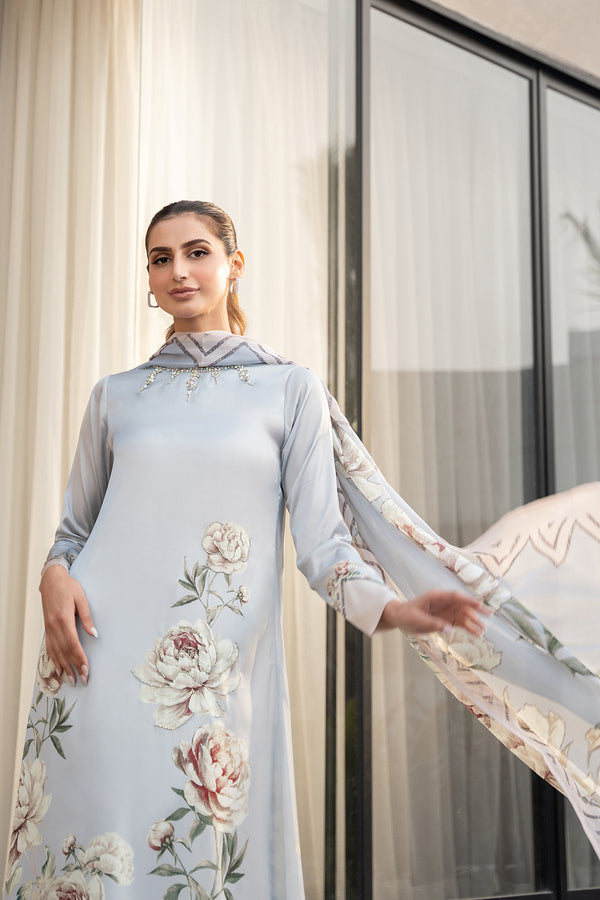LULUSAR DIGITAL PRINTED SHAMOS SILK - 3 PC UNSTITCHED