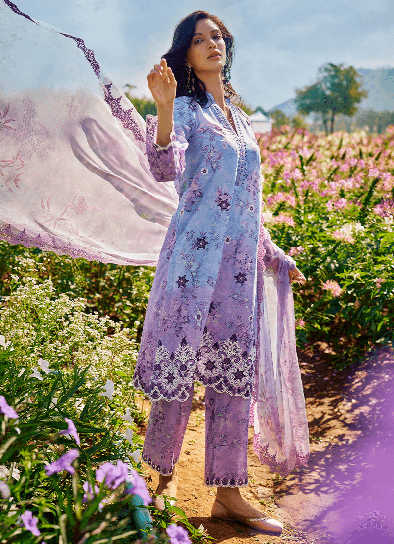IMAGE LUXURY PRINTED EMBROIDERED CHIKANKARI LAWN 3 PC UNSTITCHED