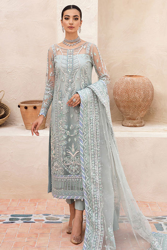 GULAAL LUXURY WEDDING EMBROIDERED NET - 3 PC UNSTITCHED