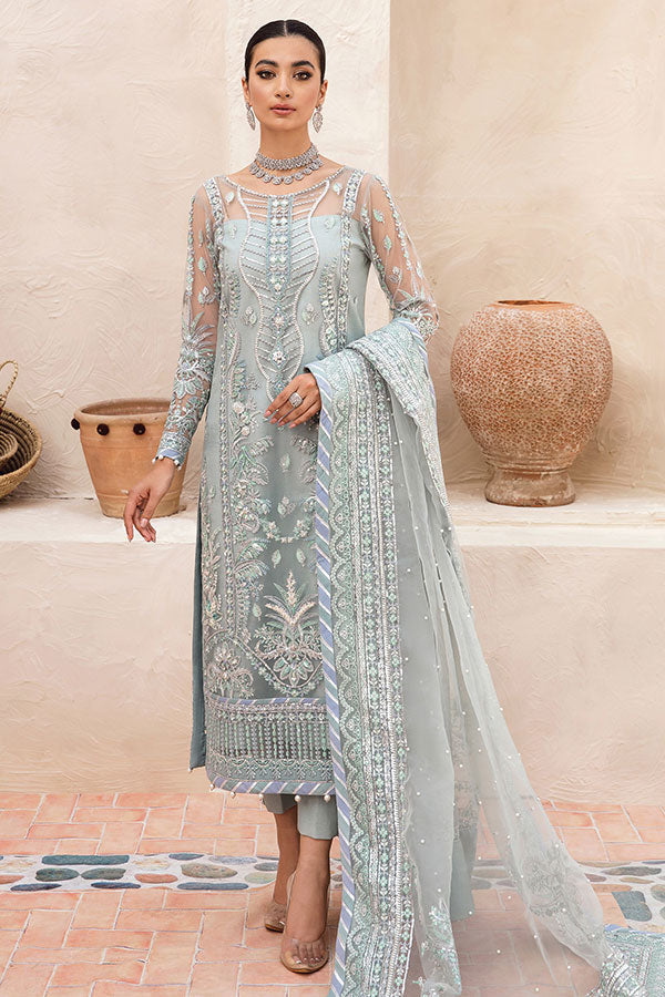 GULAAL LUXURY WEDDING EMBROIDERED NET - 3 PC UNSTITCHED