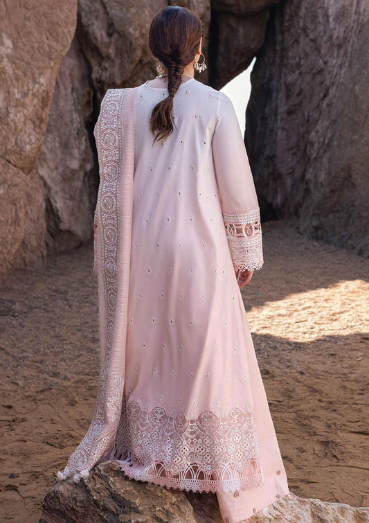 QALAMKAR LUXURY CHIKANKARI EMBROIDERED LAWN - 3 PC UNSTITCHED