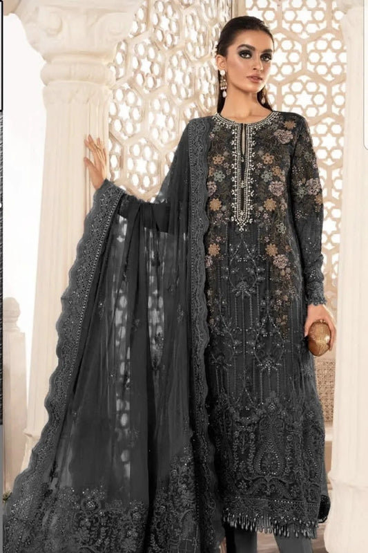 MARIA B LUXURY EMBROIDERED ORGANZA - 3 PC UNSTITCHED