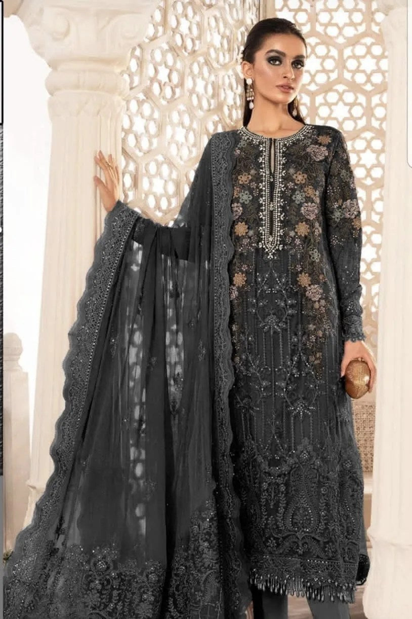 MARIA B LUXURY EMBROIDERED ORGANZA - 3 PC UNSTITCHED