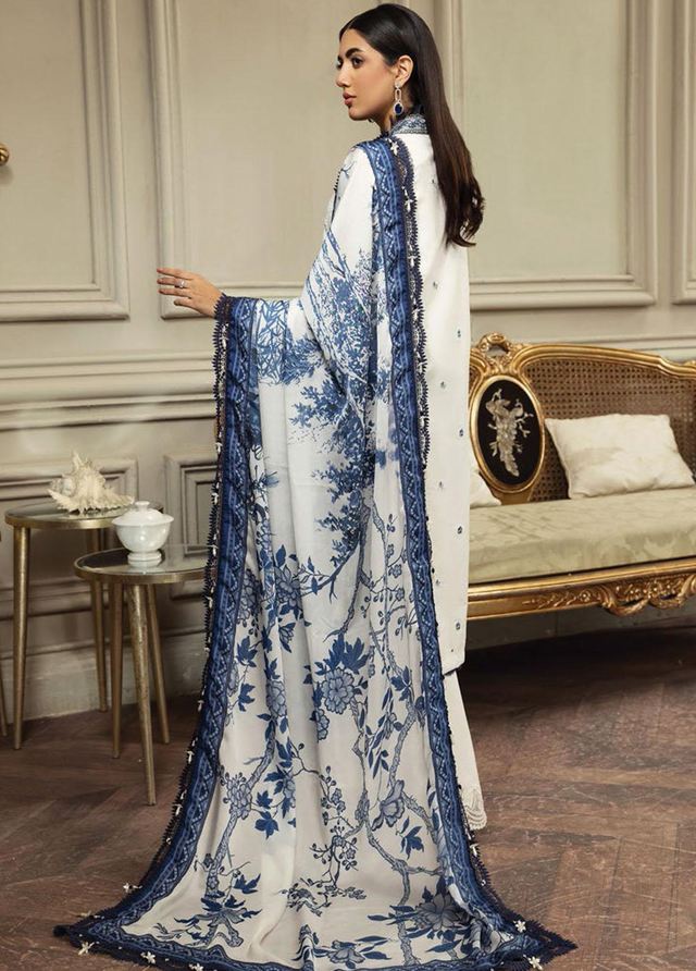 ANAYA LUXURY CHIKANKARI EMBROIDERED LAWN - 3 PC UNSTITCHED