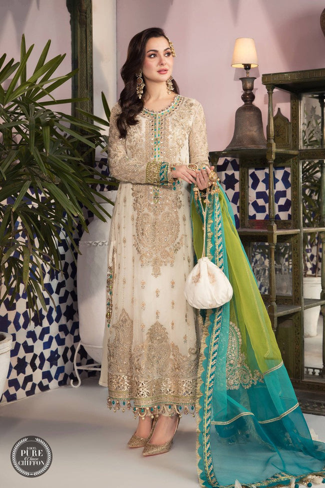 MARIA B LUXURY EMBROIDERED CHIFFON - 3 PC UNSTITCHED