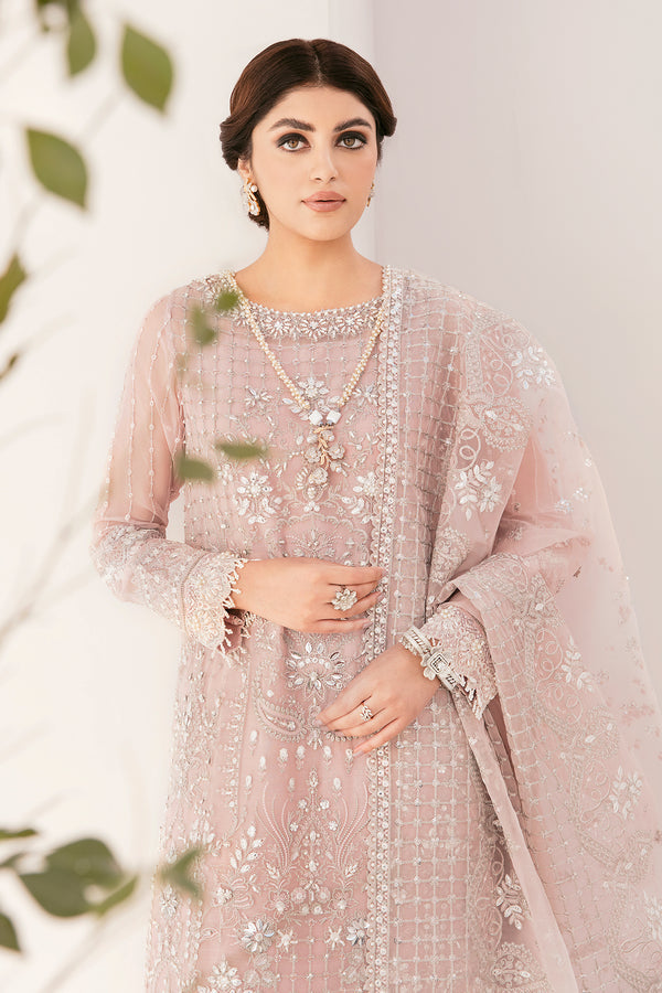 BAROQUE LUXURY EMBROIDERED ORGANZA - 3 PC UNSTITCHED