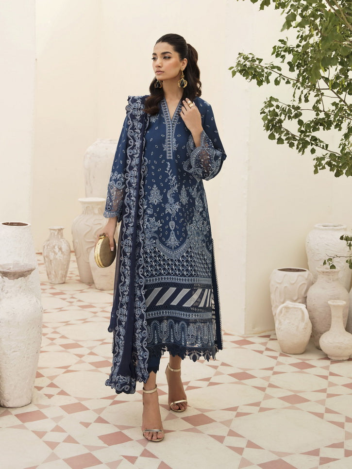 AFROZEH LUXURY CHIKANKARI EMBROIDERED LAWN - 3 PC UNSTITCHED