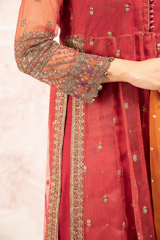 MARIA B LUXURY EMBROIDERED KHADDI NET - 3 PC UNSTITCHED
