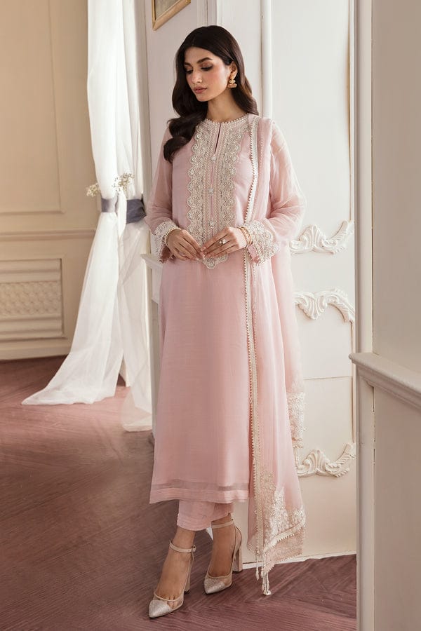 Baroque Luxury Semi pure Chiffon Collection - 3 PC Unstitched