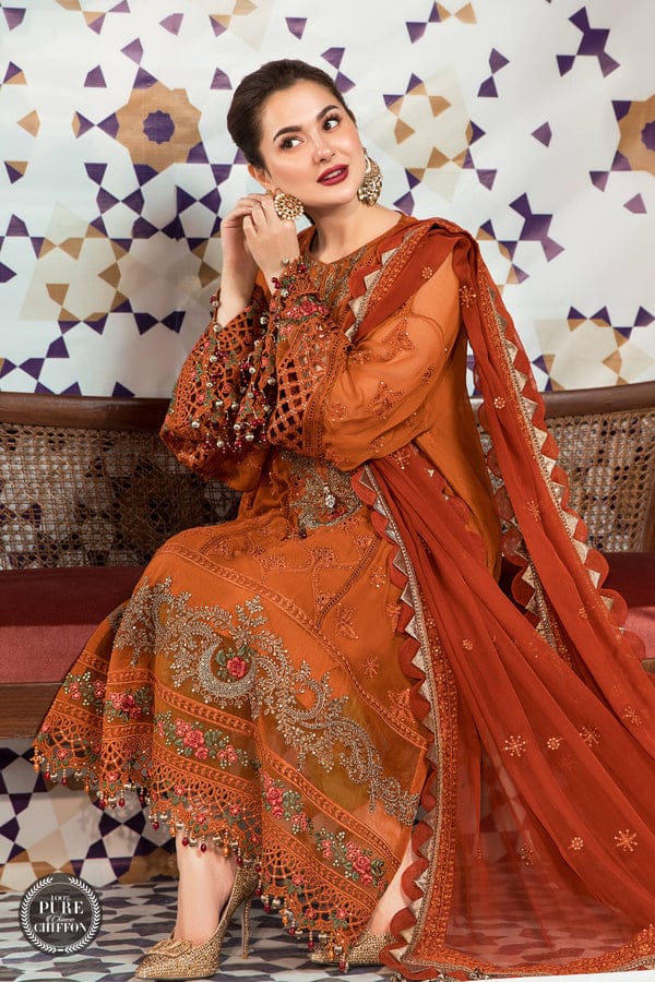 Maria B Luxury Semi Pure Chiffon Collection 3 - PC Unstitched