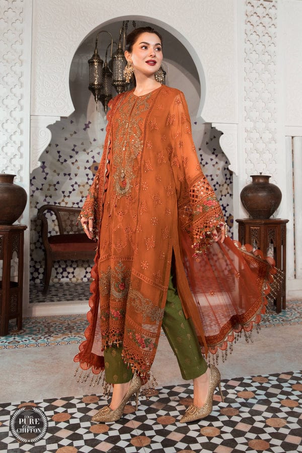 Maria B Luxury Semi Pure Chiffon Collection 3 - PC Unstitched