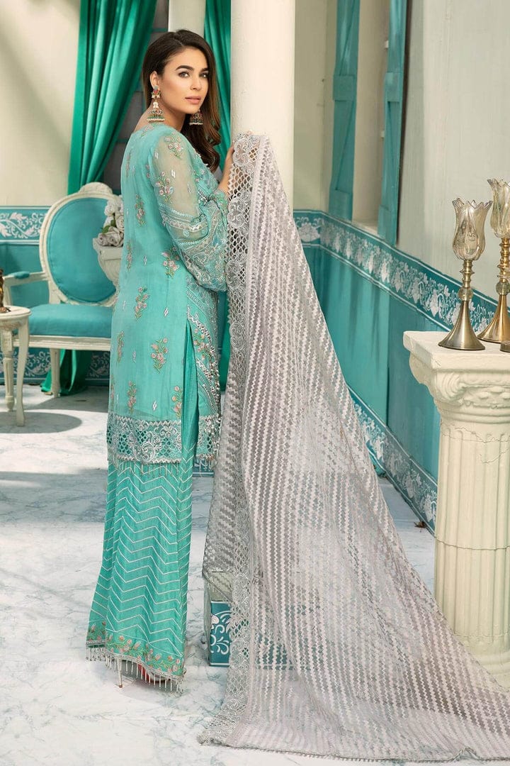 Emaan Adeel Luxury Semi Pure Chiffon Embroidered - 3 PC Unstitched