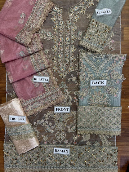 MUSHQ LUXURY NET EMBROIDERED 3 - PC UNSTITCHED