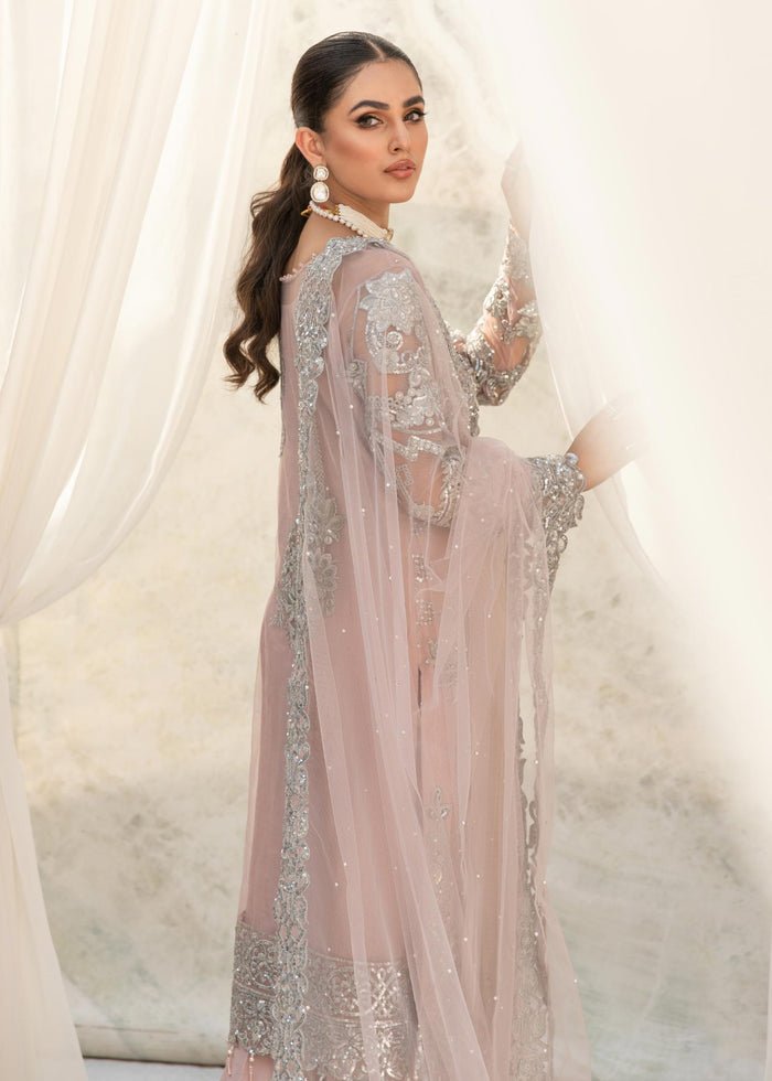 IMROZIA LUXURY NET EMBROIDERED 3 PC - UNSTITCHED