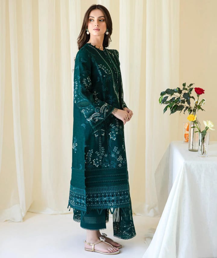 Qalamkar Luxury Chikankari Lawn Collection 3 pc Unstitched Suit